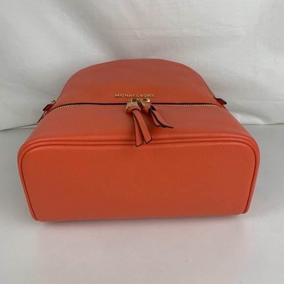 New Michael Kors Rhea Medium Leather Backpack - Picture 6 of 10